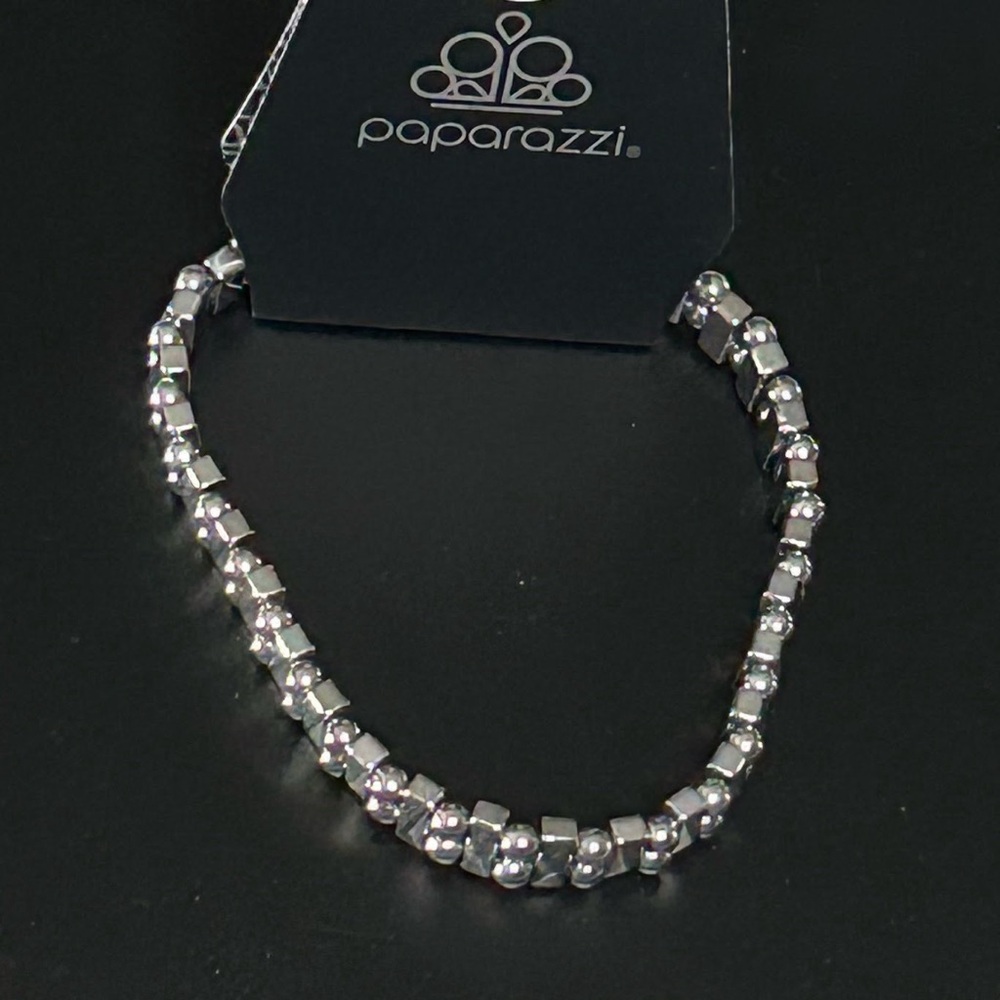 Paparazzi Metallic Silver Bracelet